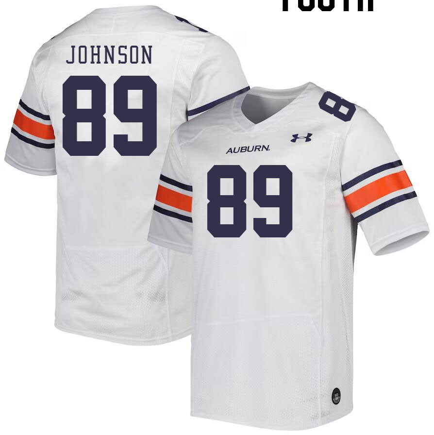 Youth #89 Whit Johnson Auburn Tigers College Football Jerseys Stitched-White